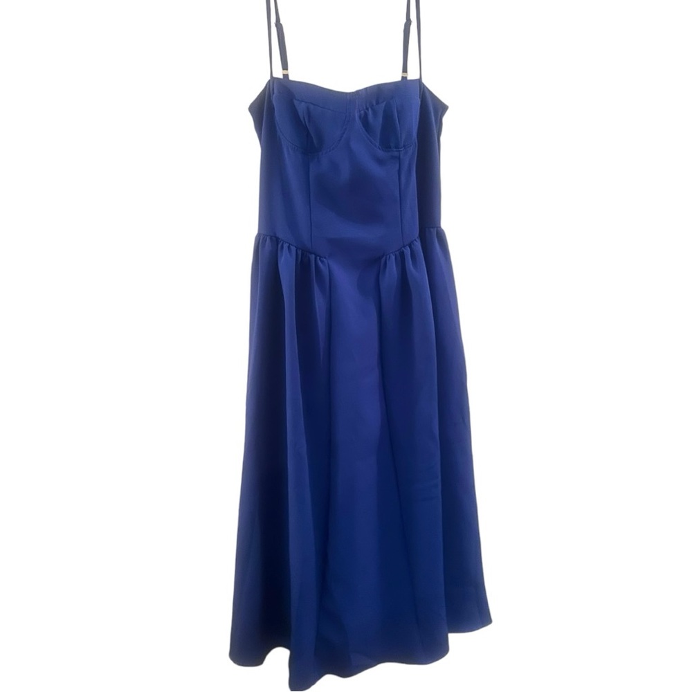 Bustier Top Royal Blue Midi Dress New Size S